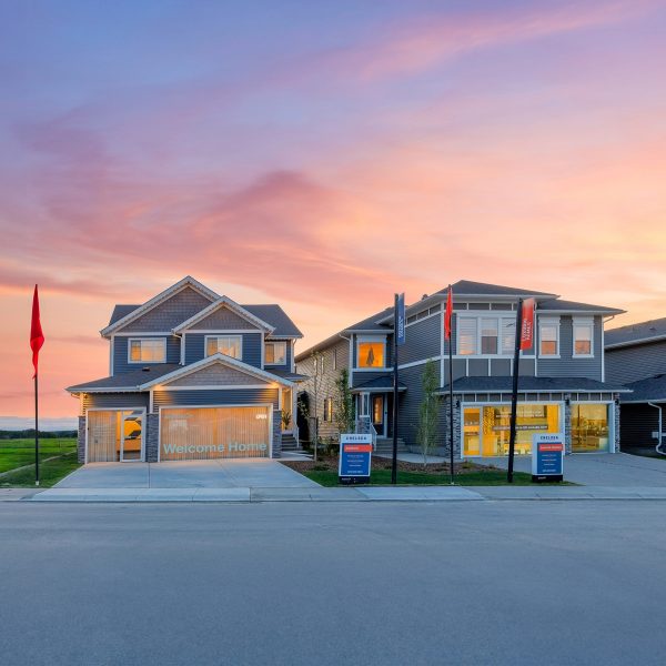 Showhomes in Chelsea in Chestermere developed by Anthem.