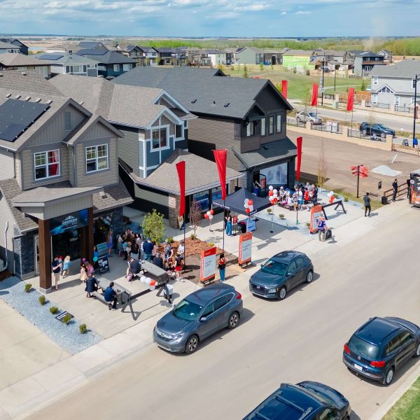 Jayman Built, Pacesetter Homes and Montorio Homes Showhomes at the Showhome opening event 2025 in Trumpeter by Big Lake.