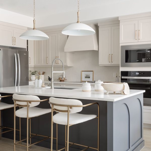 Kitchen in Pacesetters home Kaylan Showhome in Trumpeter by Big Lake