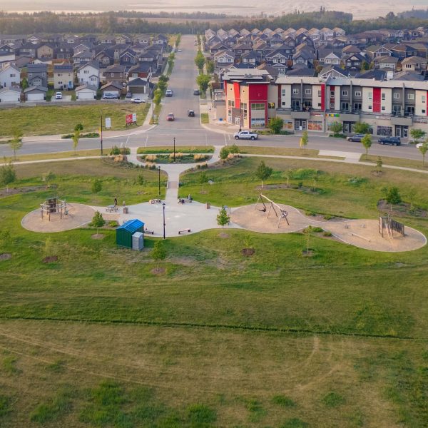 Aerial of Trumpeter by Big Lake Park